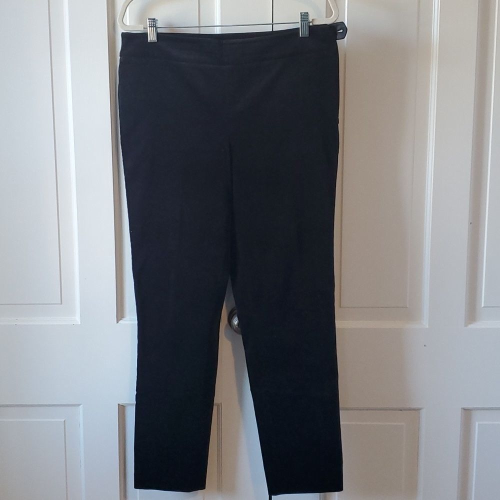 NWOT TALBOTS VELVETEEN BLACK CHATHAM ANKLE PANTS SIZE 10